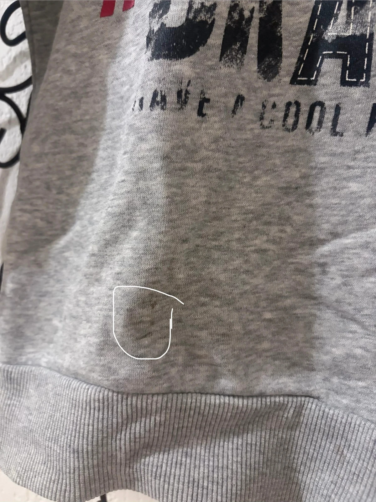 🔵 Gray Sweatshirt with BRAVE Courageous Print Size 7 Years – photo 7